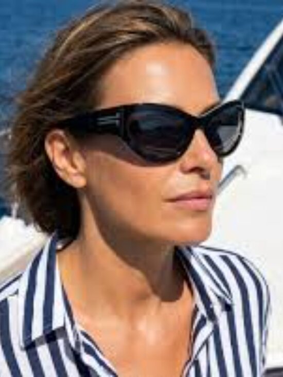 Marc Jacobs MJ 1087/S 0807 2K Cat Eye Sunglasses - Black / Grey AR